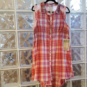 Aratta Silent Journey Plaid Sleeveless Dress